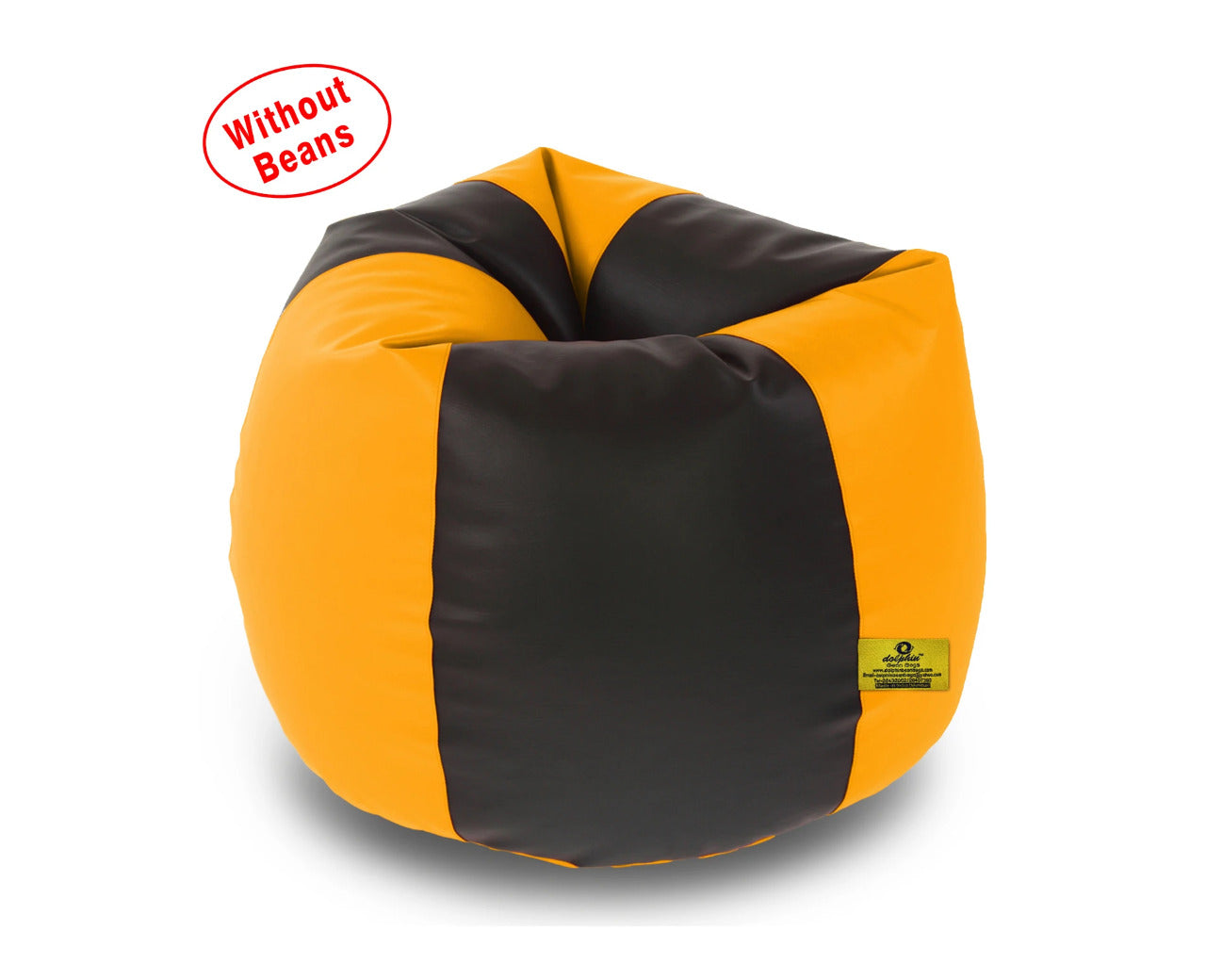 Bean Bag: XXL Black & Yellow Bean Bag-Cover (Without Beans)
