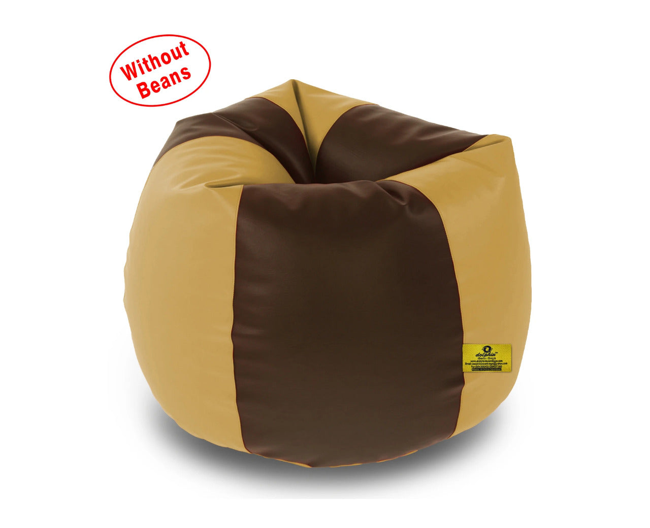 Bean Bag: XXL Brown & Fawn Bean Bag Cover (Without Beans)