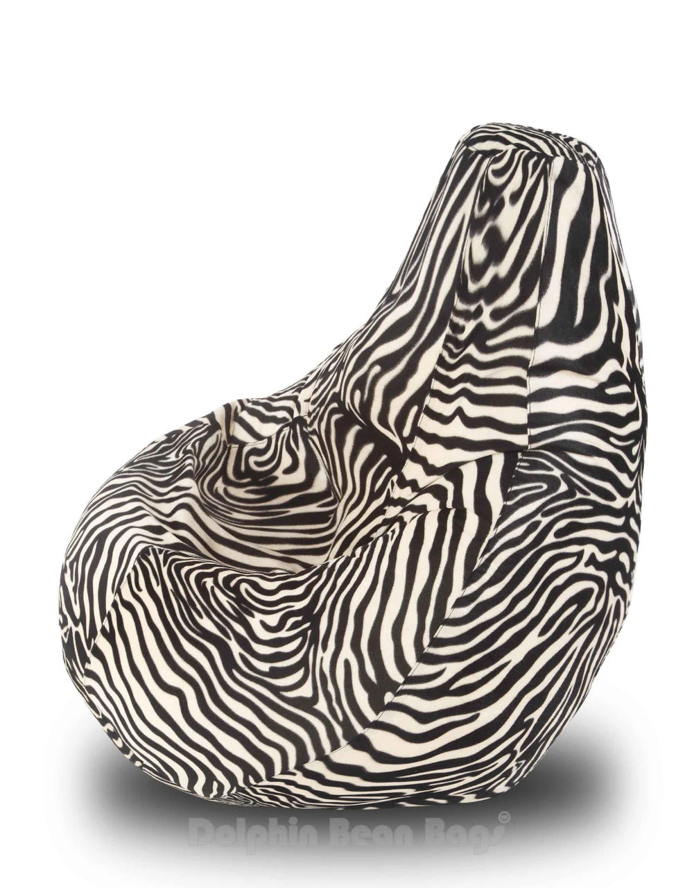 Bean Bag : XXL Blk-White ZEBRA-FABRIC-FILLED(with Beans)