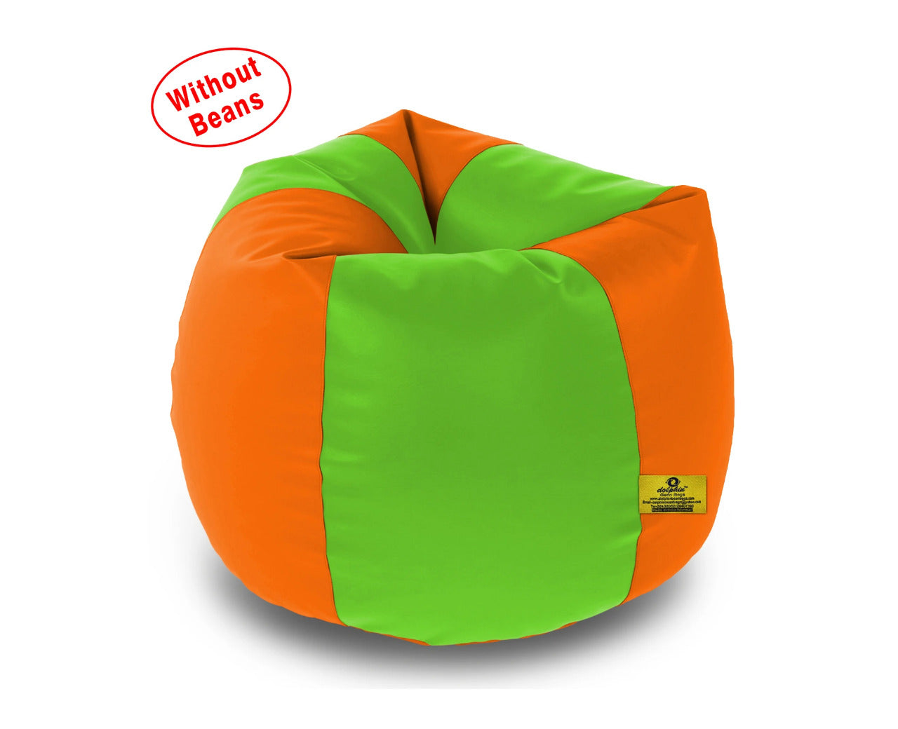 Bean Bag XXL F.GREEN&ORANGE BEAN BAG-COVER (Without Beans)