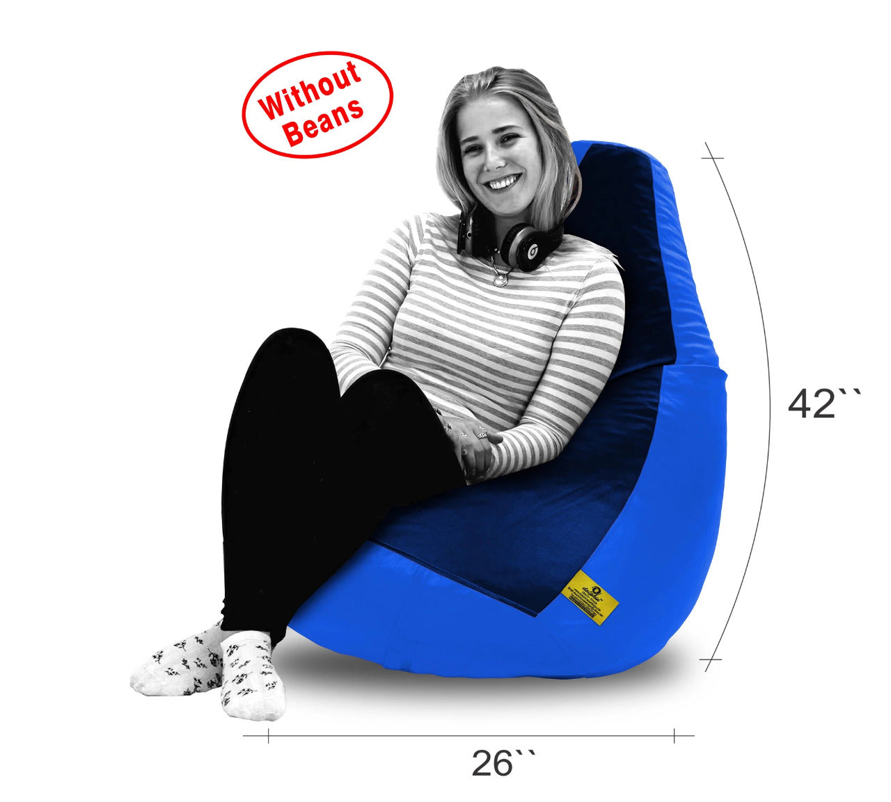 Bean Bag XXL N.BLUE&R.BLUE BEAN BAG-COVER (Without Beans)