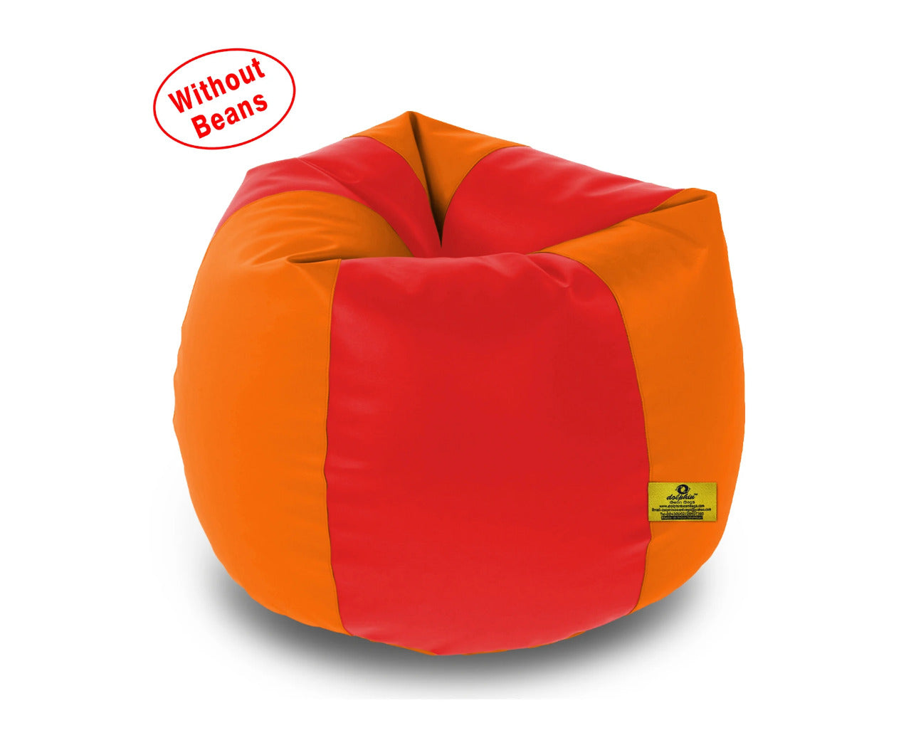Bean Bag XL RED&ORANGE BEAN BAG-COVER (Without Beans)