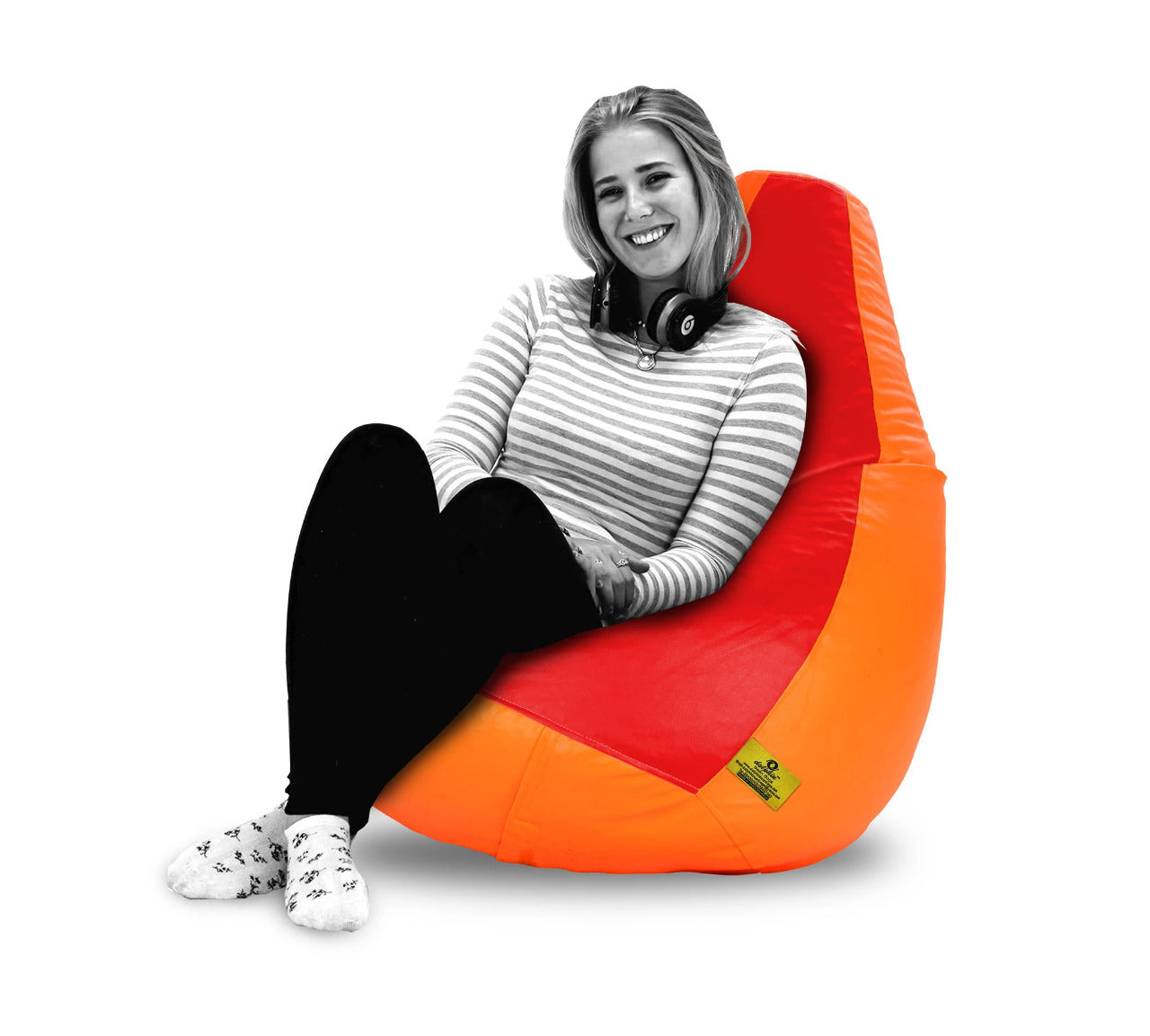 Bean Bag : 2XL RED&ORANGE BEAN BAG-FILLED(With Beans)