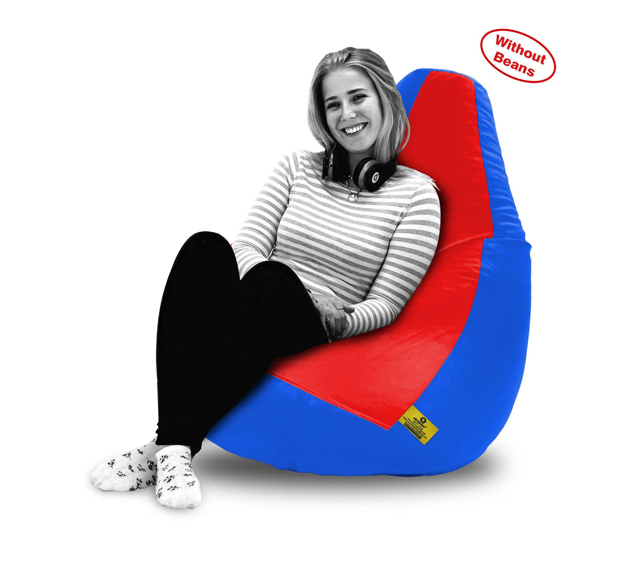 Bean Bag XL RED&R.BLUE BEAN BAG-COVER (Without Beans)