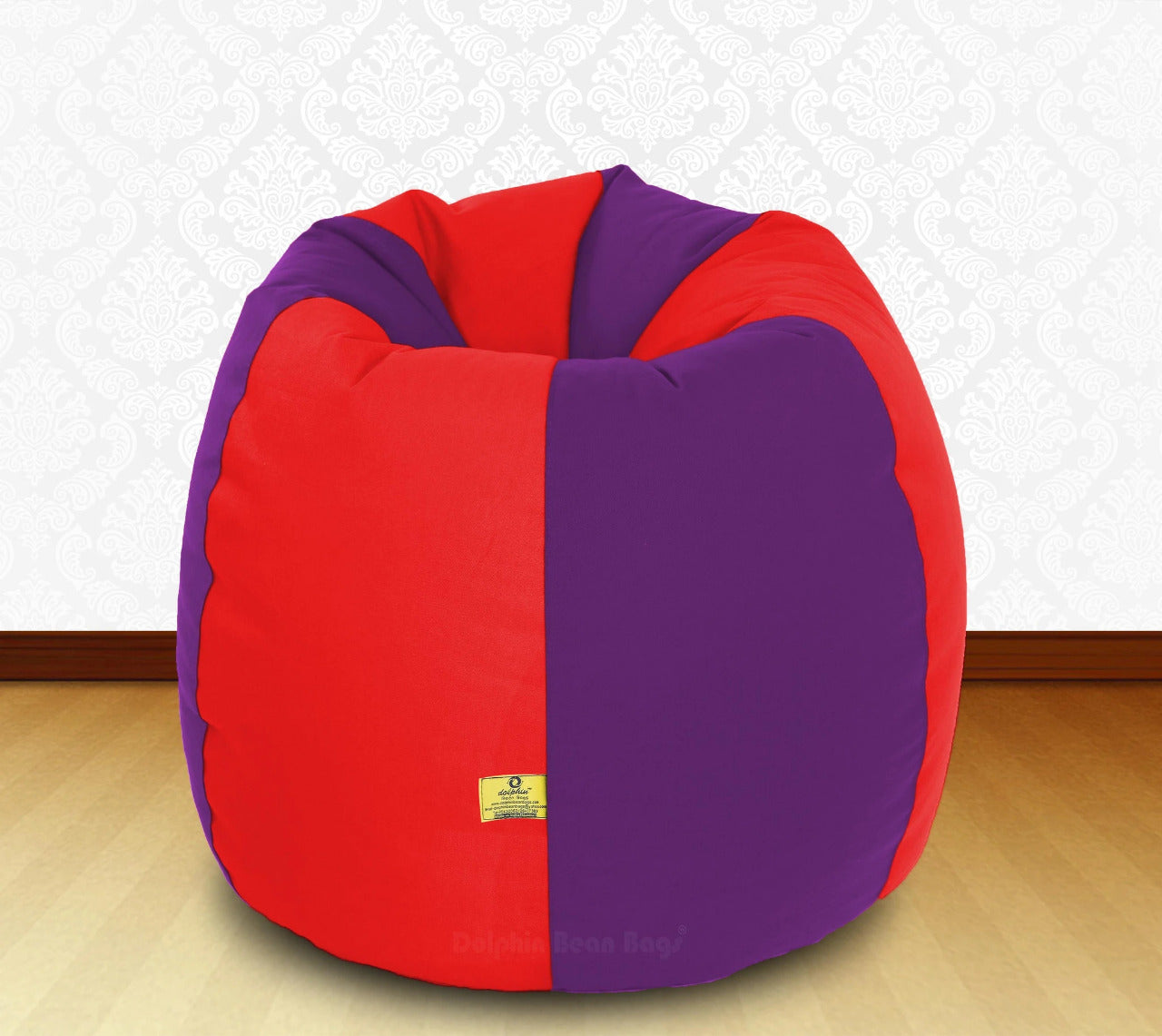Bean Bag : XXL Red/Purple-FABRIC-FILLED & WASHABLE (with Beans)