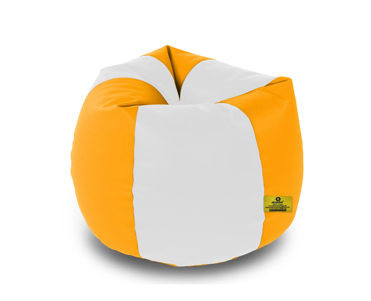 Bean Bag : XXL WHITE&YELLOW BEAN BAG-FILLED(With Beans)