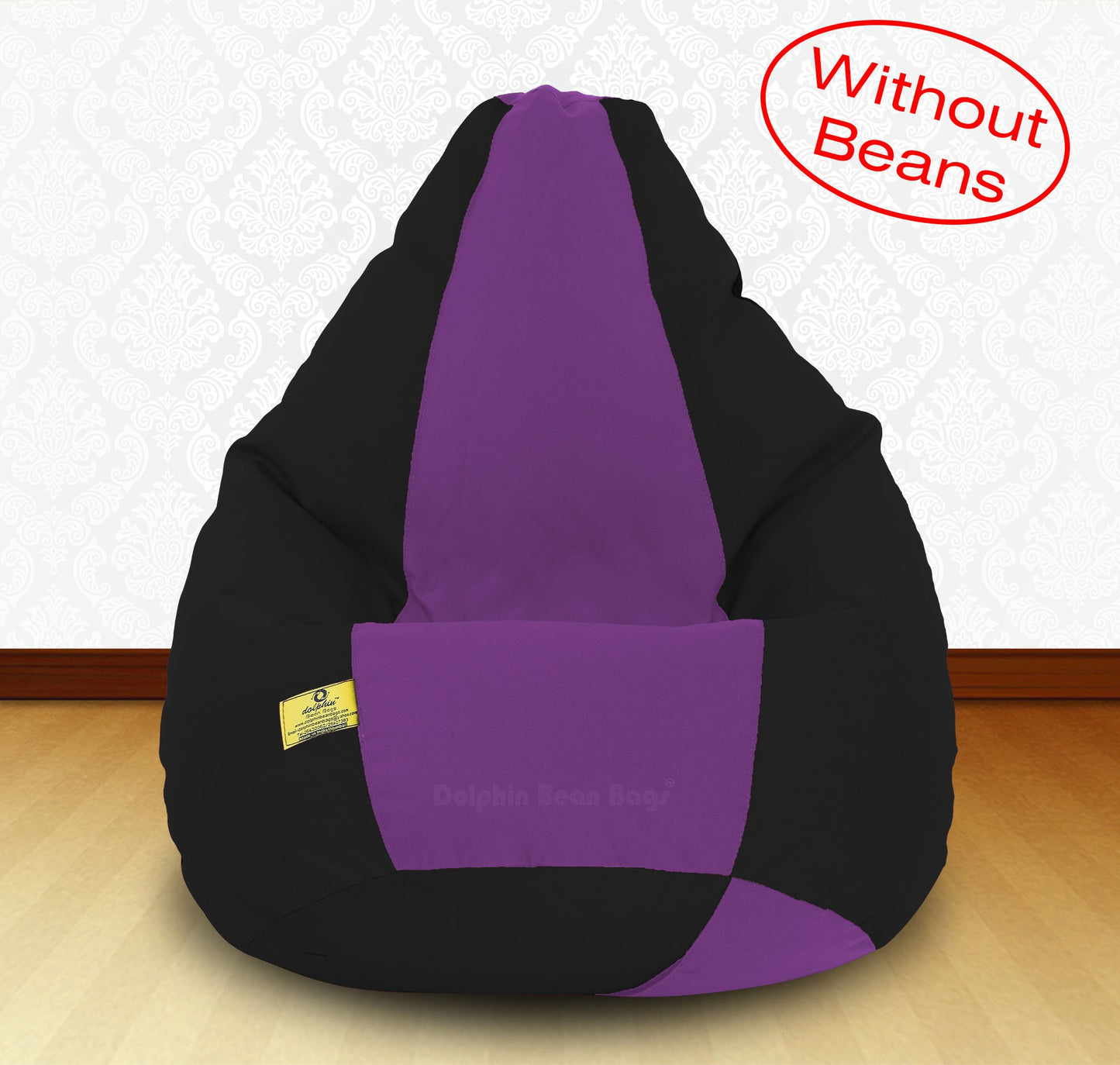 Bean Bag; XXXL BLACK/PURPLE-FABRIC-COVERS WITHOUT BEANS