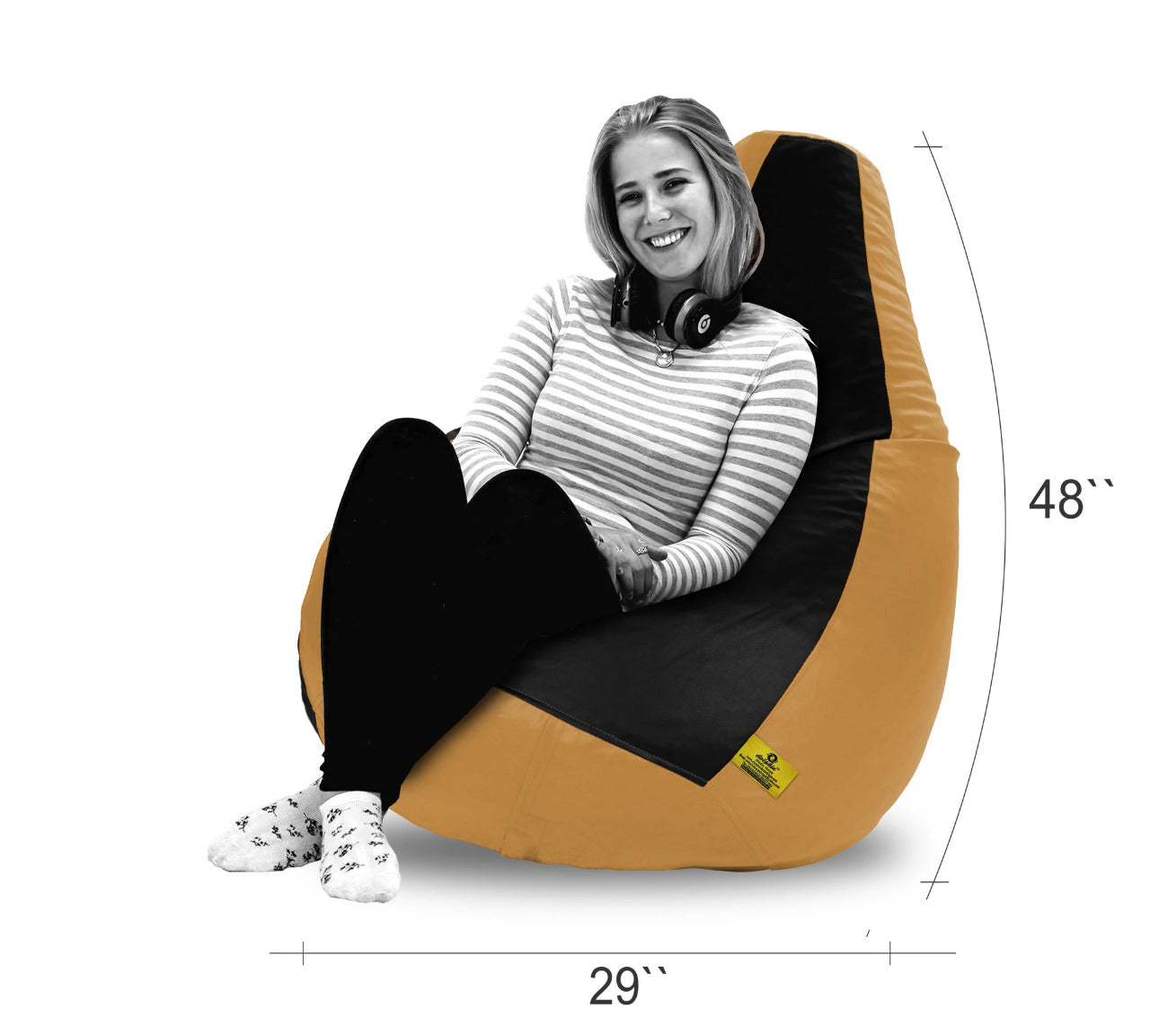 Bean Bag: 3XL BROWN&FAWN BEAN BAG-COVERS(Without Beans)
