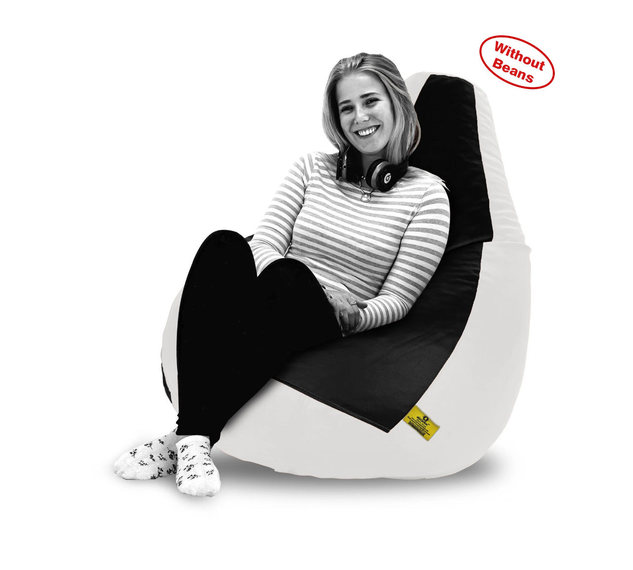 Bean Bag XXXL BLACK&WHITE BEAN BAG-COVER (Without Beans)