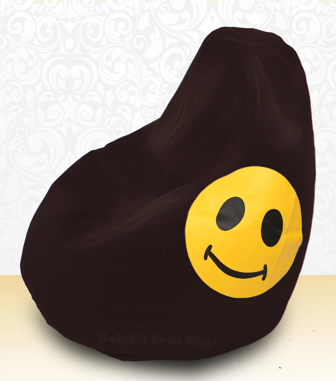 Bean Bag : XXXL Bean Bag Brown-Smiley-FILLED (with Beans)