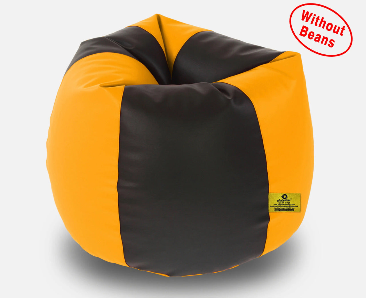 BEAN BAG : 3XL BLACK&YELLOW BEAN BAG-COVERS