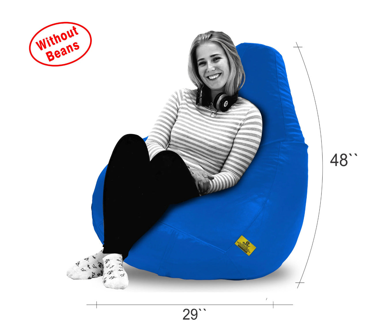 Bean Bag: XXXL Bean Bag R.BlueCover (Without Beans)