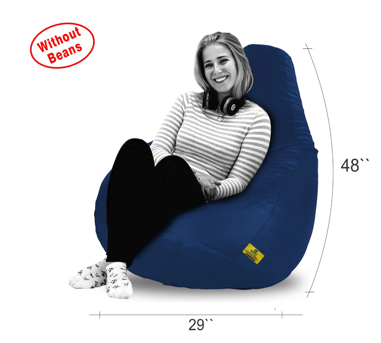 Bean Bag: XXXL Bean Bag N.Blue Cover (Without Beans)