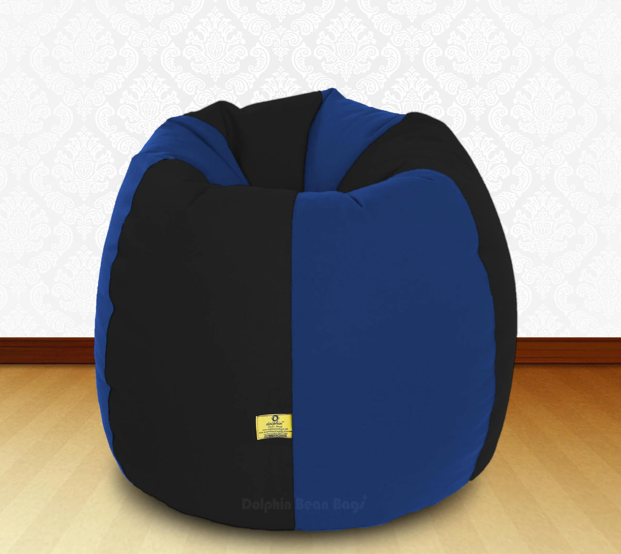 Bean Bag : 3XL Black/R.Blue-FABRIC-FILLED & WASHABLE (with Beans)