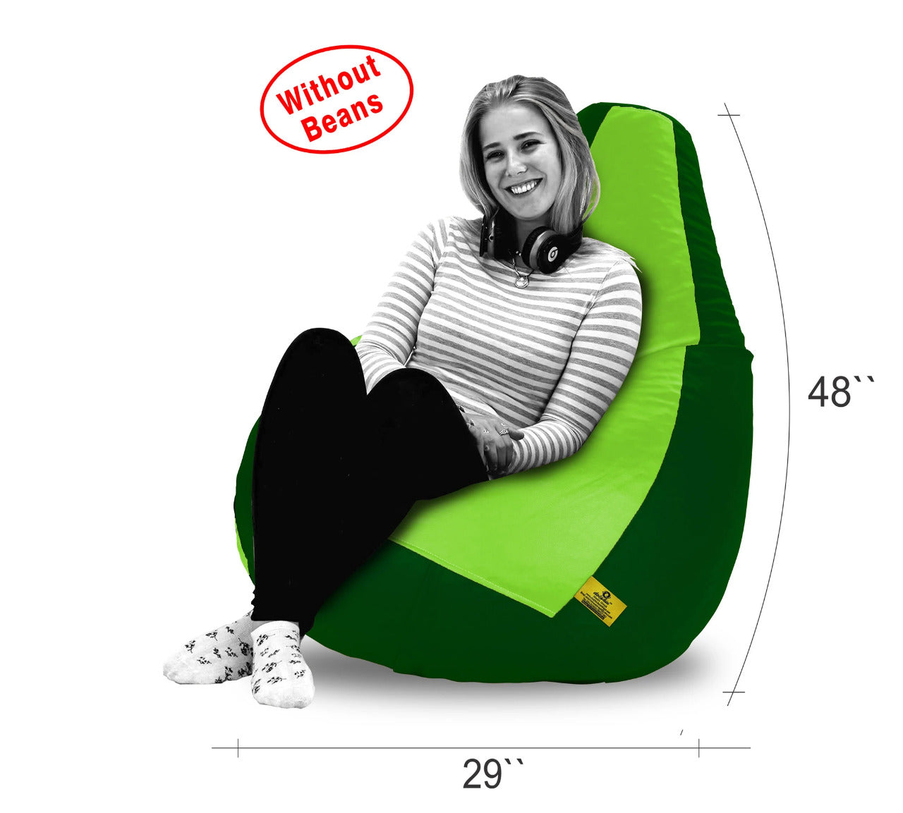 Bean Bag XXXL F.GREEN&B.GREEN BEAN BAG-COVERS(Without Beans)