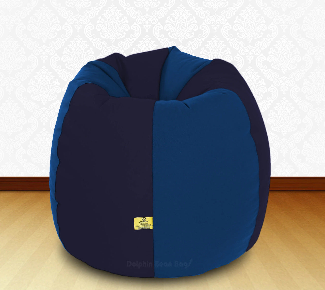 Bean Bag : XXXL N.Blue/R.Blue-FABRIC-FILLED & WASHABLE (with Beans)