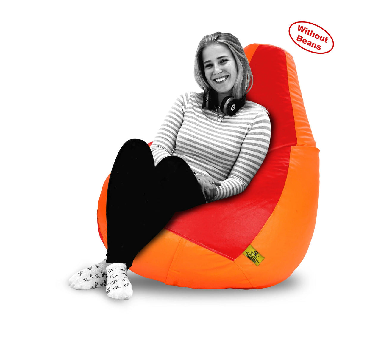Bean Bag XXXL RED&ORANGE BEAN BAG-COVERS(Without Beans)