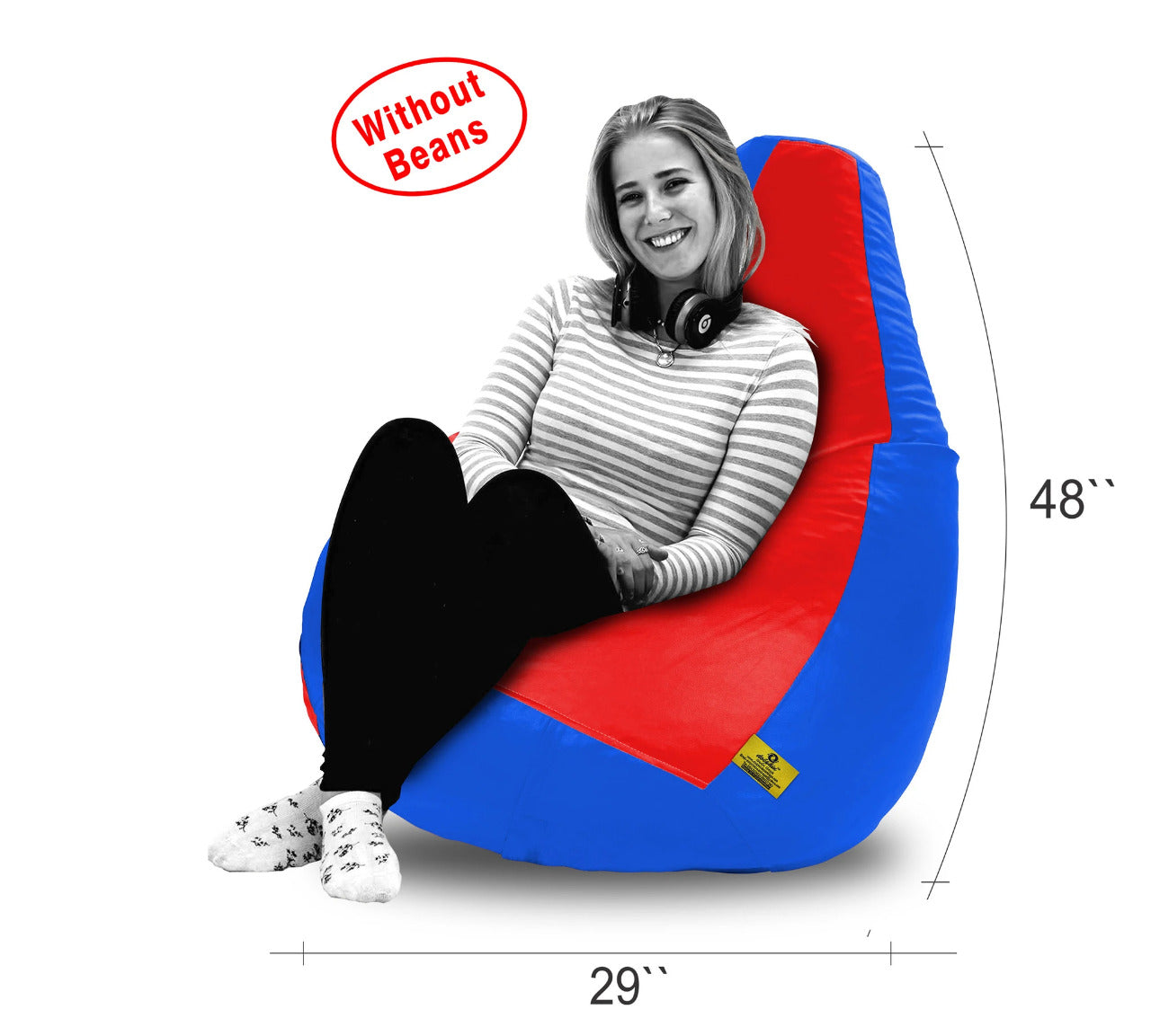 Bean Bag XXXL RED&R.BLUE BEAN BAG-COVERS(Without Beans)
