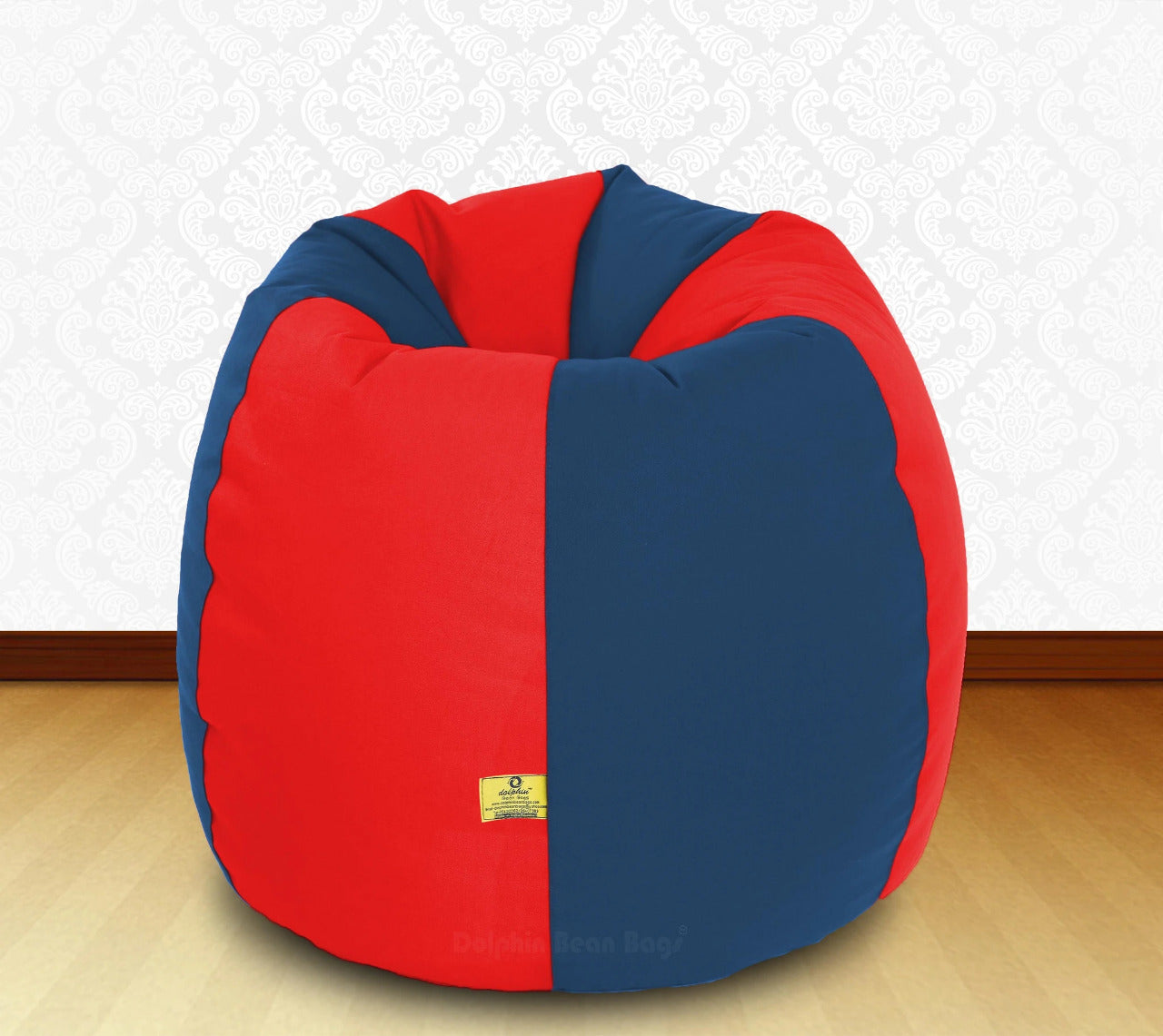 Bean Bag : XXXL Red/R.Blue-FABRIC-FILLED & WASHABLE (with Beans)