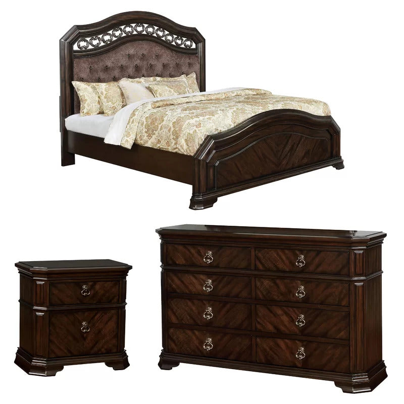 Bedroom Set: Beautiful Upholstered Configurable Bedroom Set