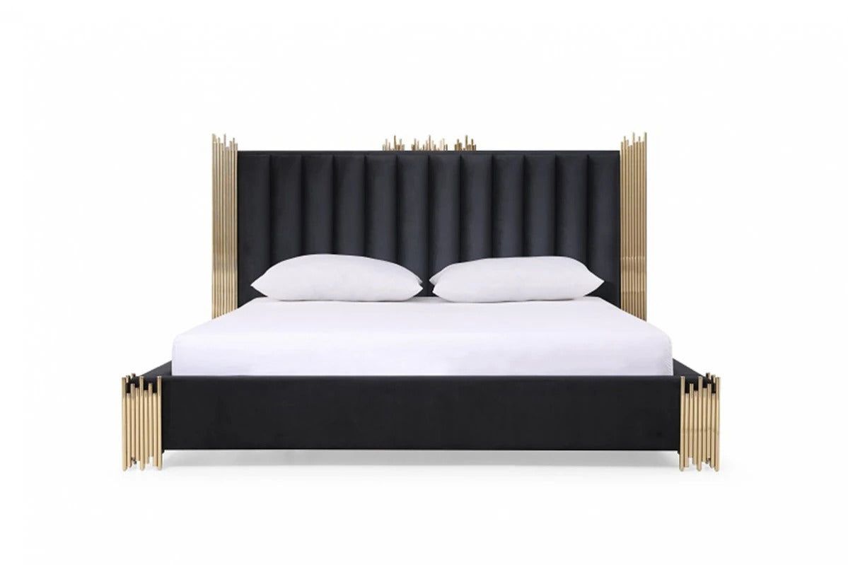 Bedroom Set : Black & Gold Bedroom Set