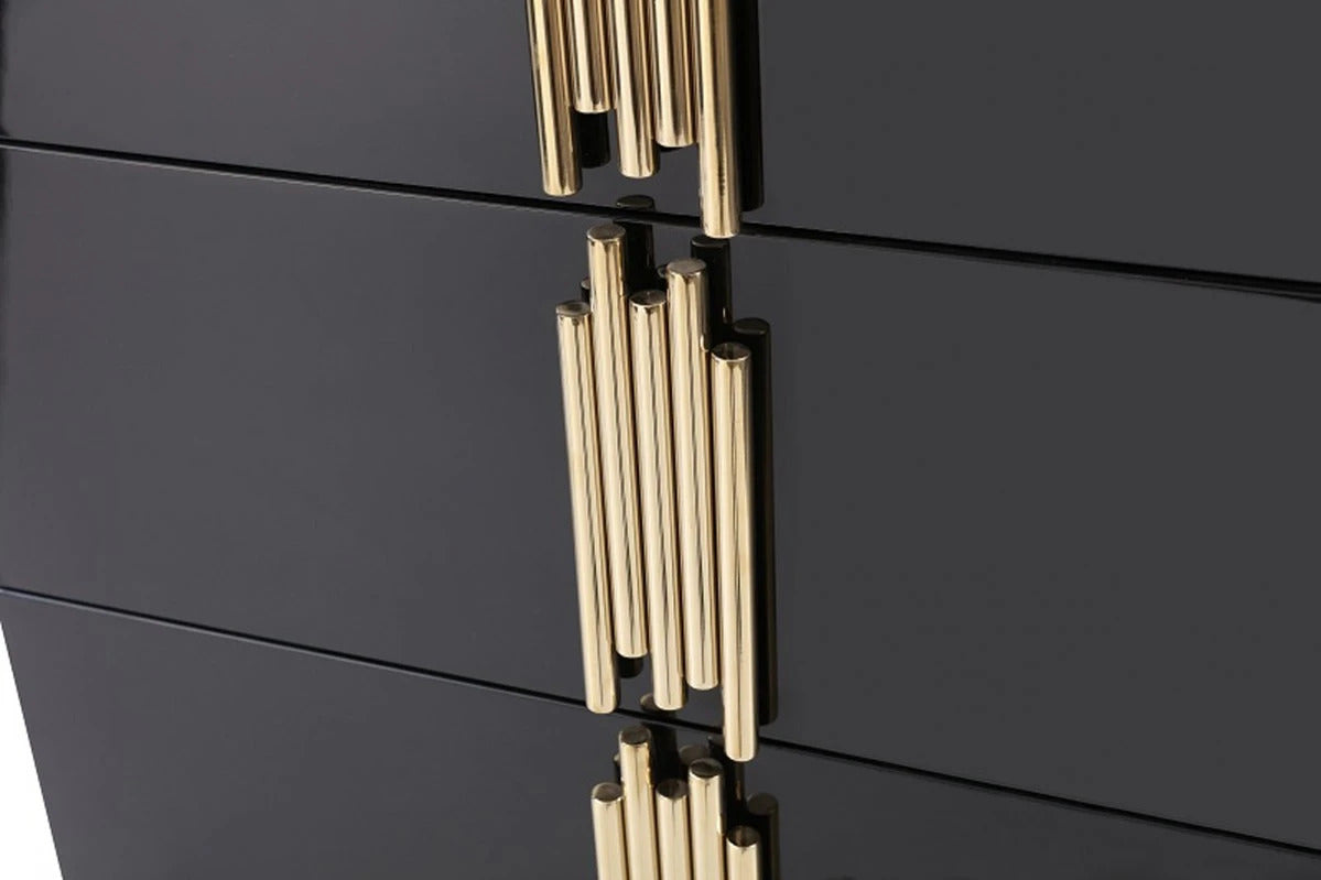 Bedroom Set : Black & Gold Bedroom Set