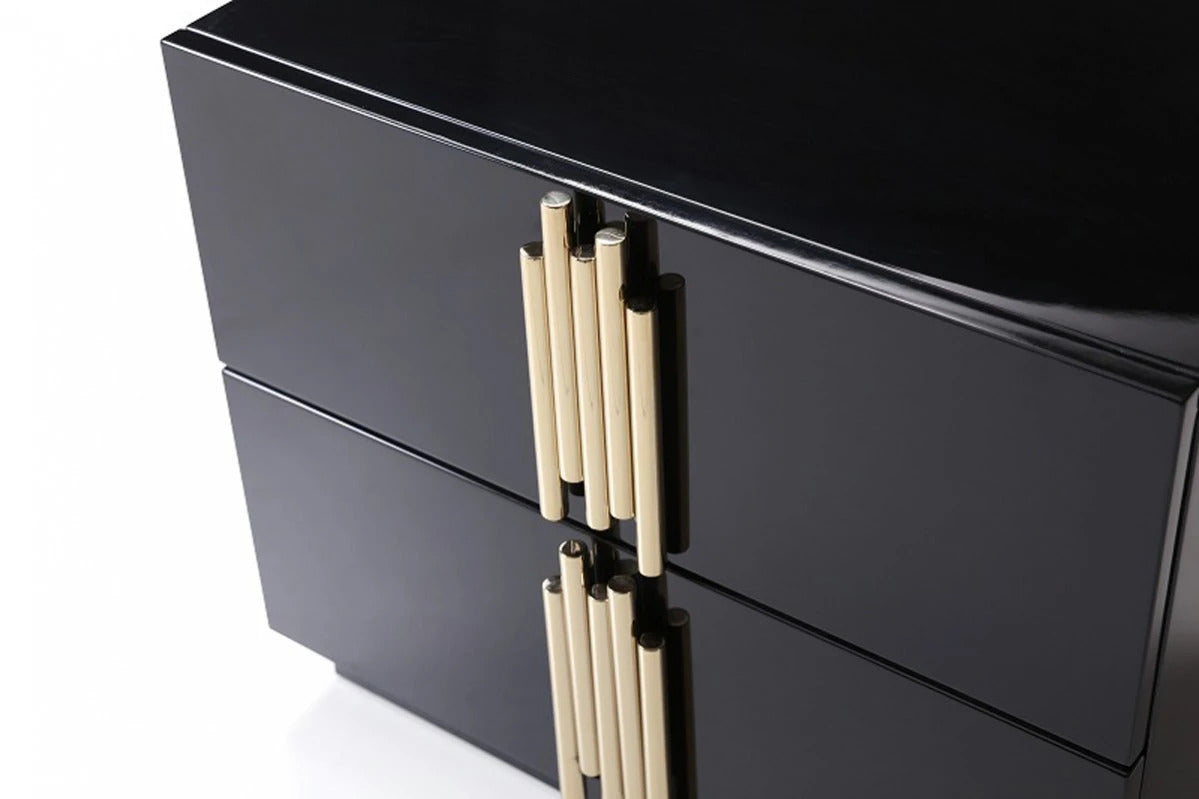 Bedroom Set : Black & Gold Bedroom Set