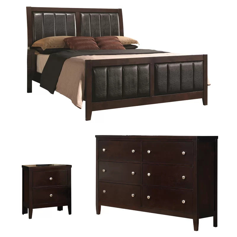 Bedroom Set: Dark Cappuccino Configurable Bedroom Set