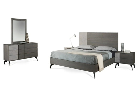 Bedroom Set: Vanity Contemporary White Bedroom Set
