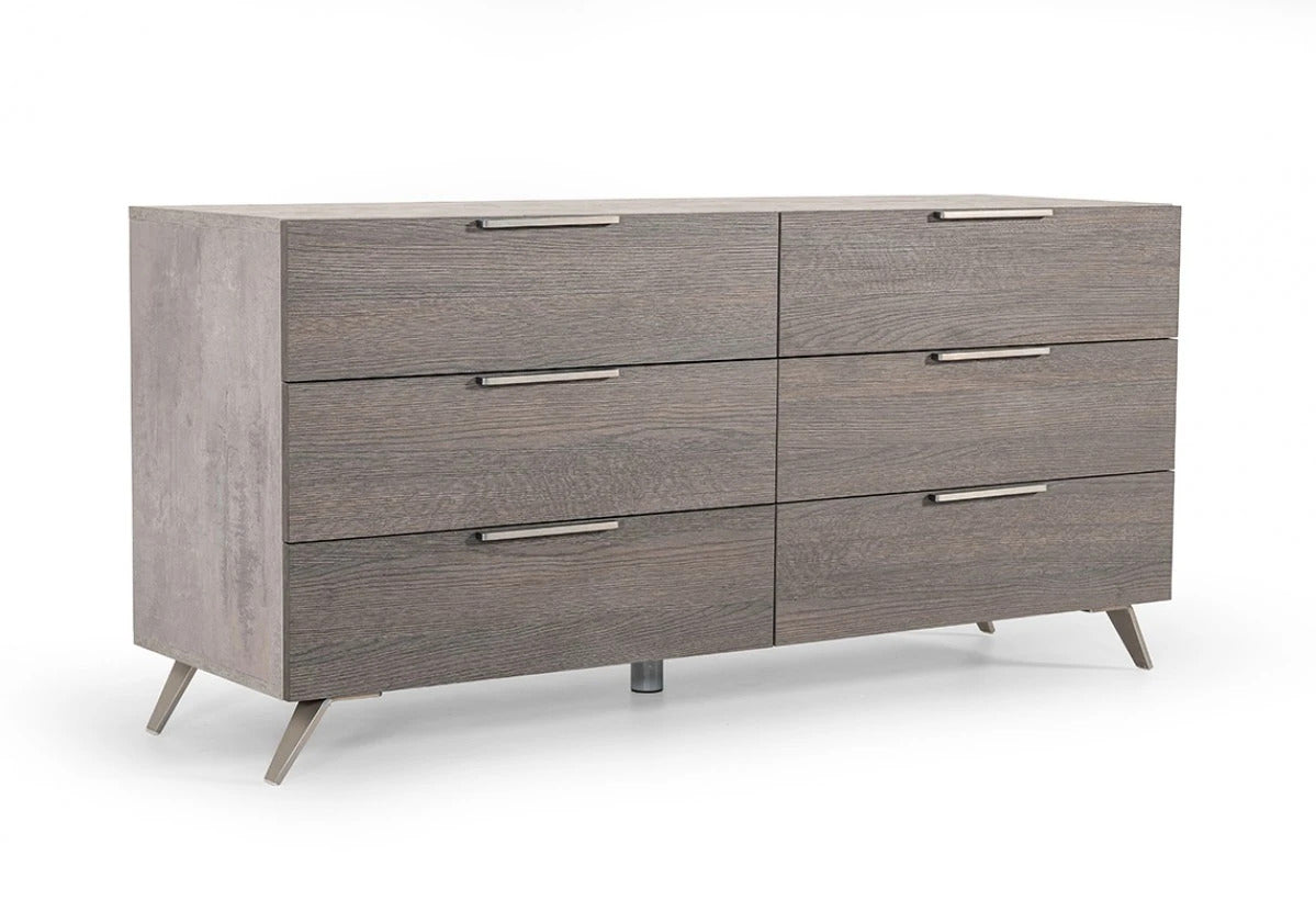 Bedroom Set Faux Concrete & Grey Bedroom Set