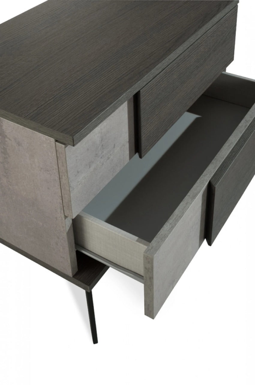 Bedroom Set: Faux Concrete & Grey Bedroom Set
