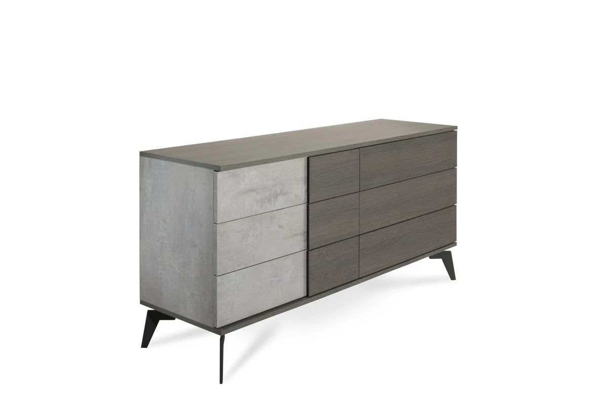 Bedroom Set: Faux Concrete & Grey Bedroom Set