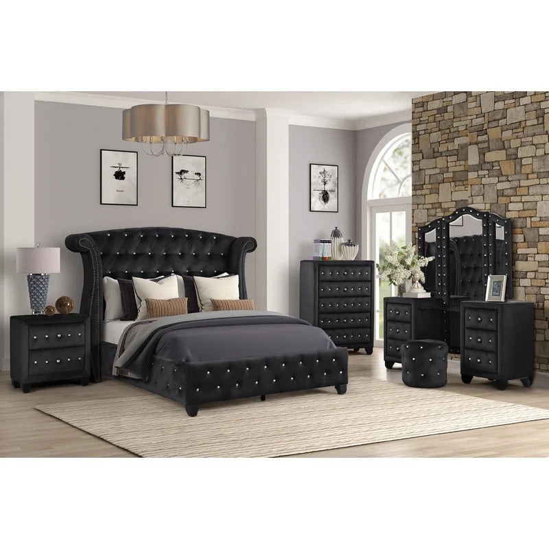 Bedroom Set: Full Bed 5 Piece Bedroom Set