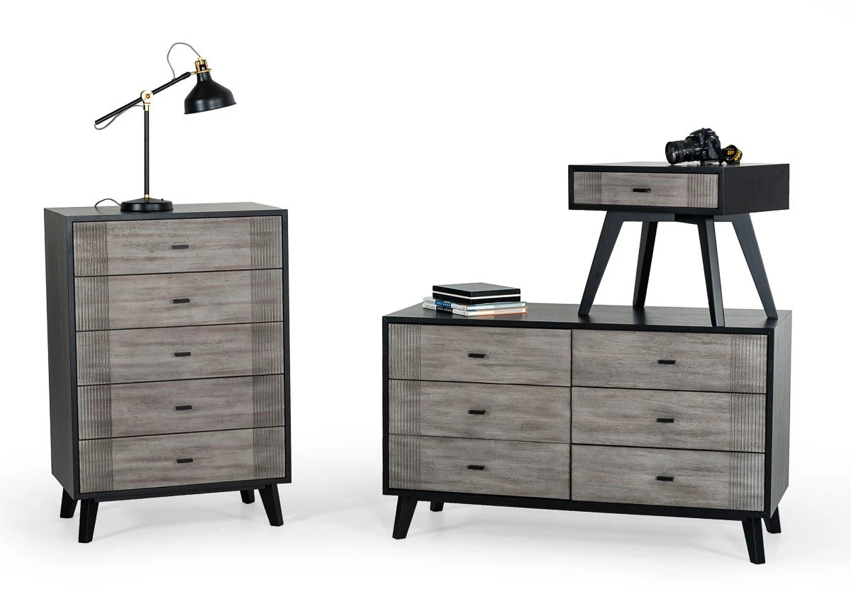 Bedroom Set: Grey & Black Bedroom Set