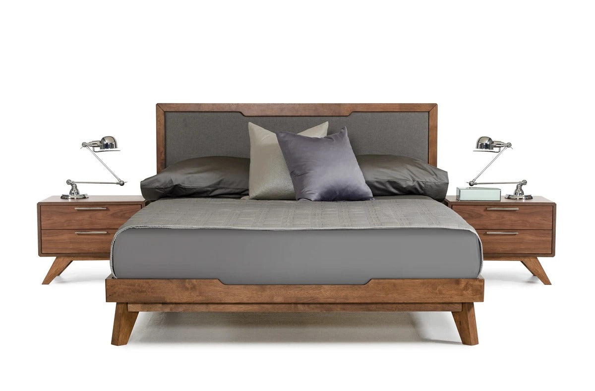 Bedroom Set : Grey & Walnut Bedroom Set