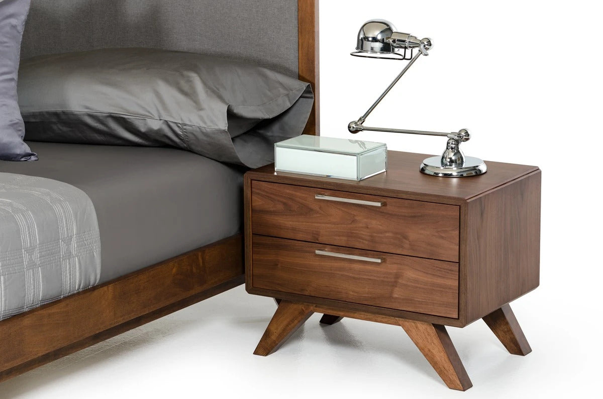 Bedroom Set : Grey & Walnut Bedroom Set