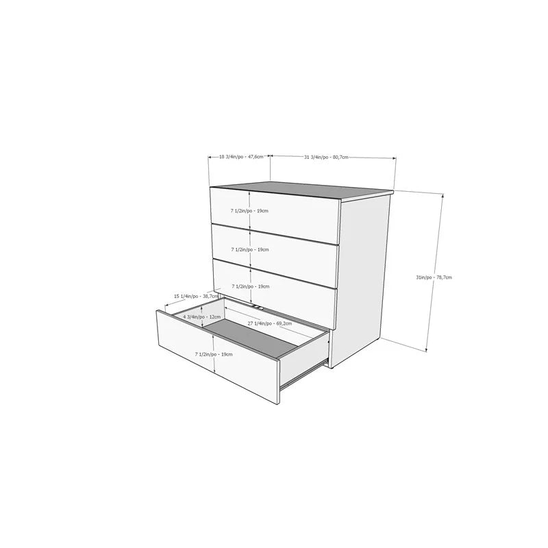 Bedroom Set: Modern 4 Piece Bedroom Set