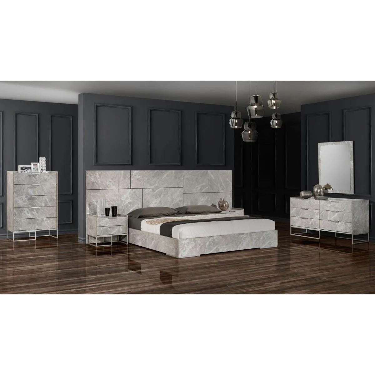 Bedroom Set: Modern Grey Bedroom Set