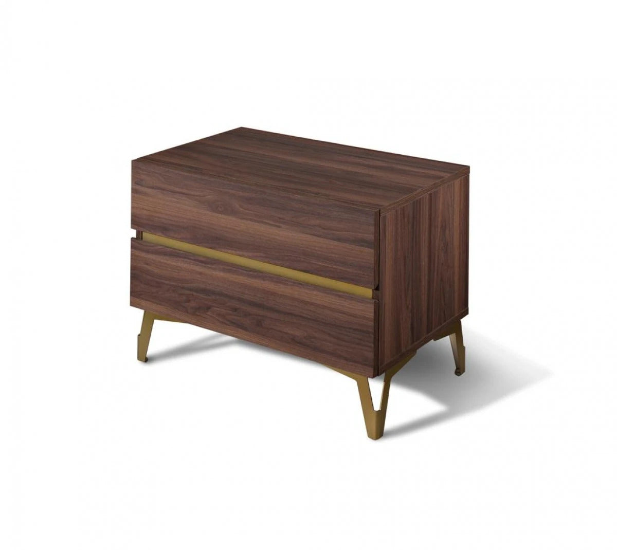 Bedroom Set Modern Walnut & Green Velvet Bedroom Set
