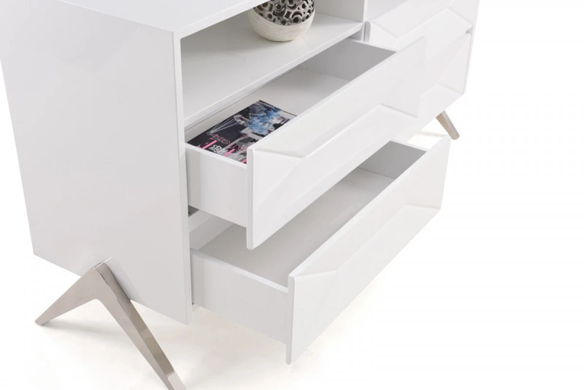 Bedroom Set: Modern White Bedroom Set