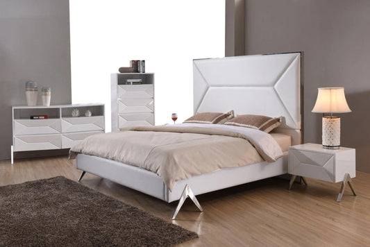 Bedroom Set: Modern White Bedroom Set