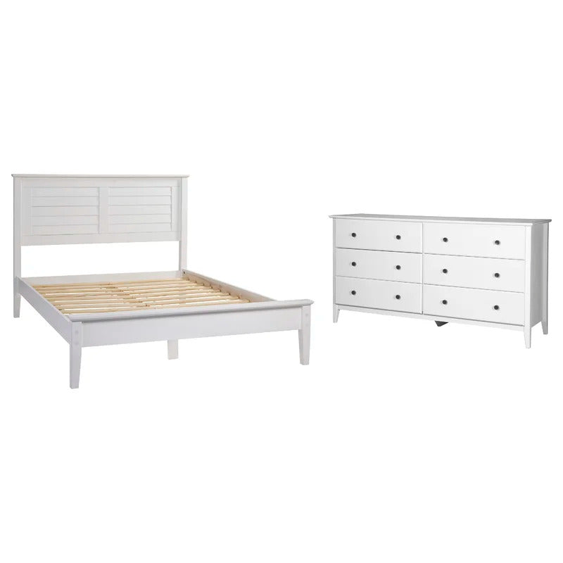 Bedroom Set: Solid Wood Platform Bedroom Set