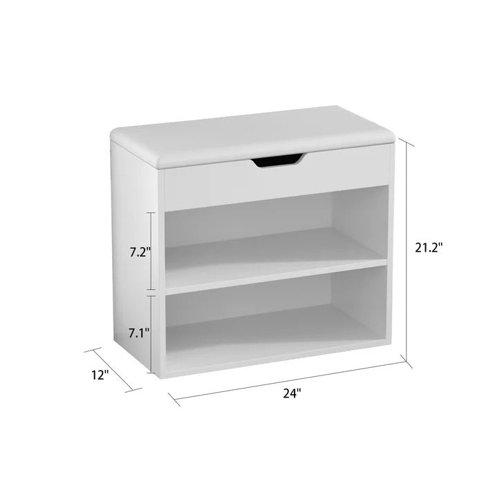 Benches: 12 Pair Shoe Rack With Seat, Storage Bench