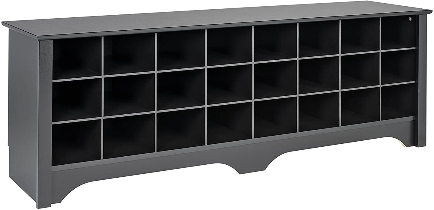 Benches : 24 Pair Shoe Storage Cubby Bench
