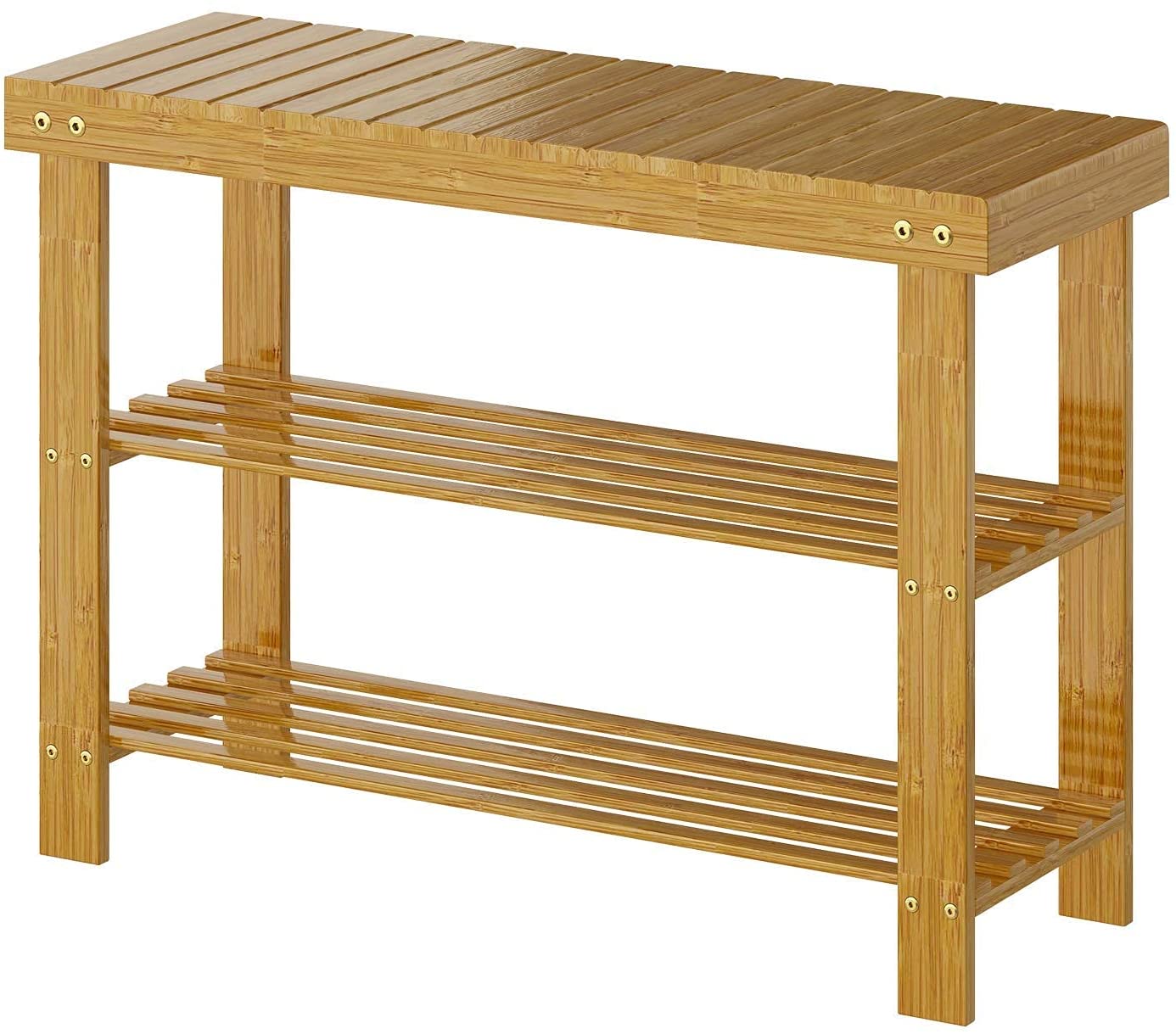 Benches: 3-Tier Bamboo Shoe Rack Bench