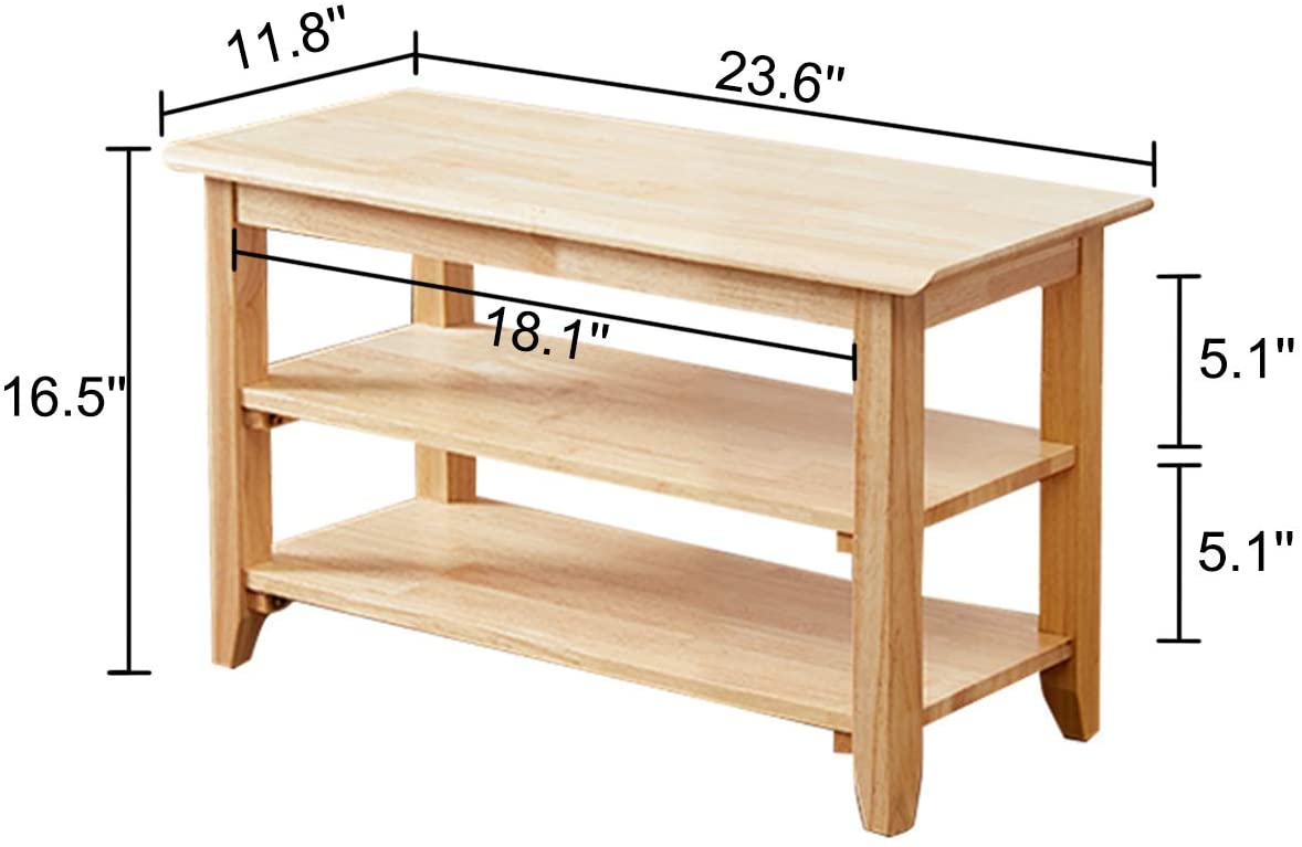 Benches: 3 Tier Wooden Storage Bench