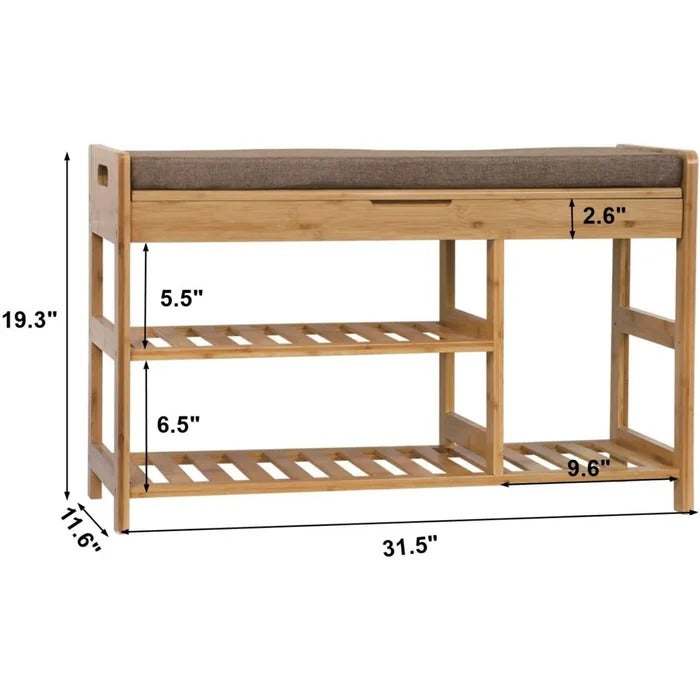 Benches: 5 Pair Shoe Rack With Seat