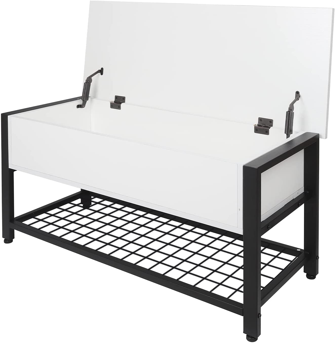 Benches: Dining Room, Hallway, Living Room Metal Frame, Black & White