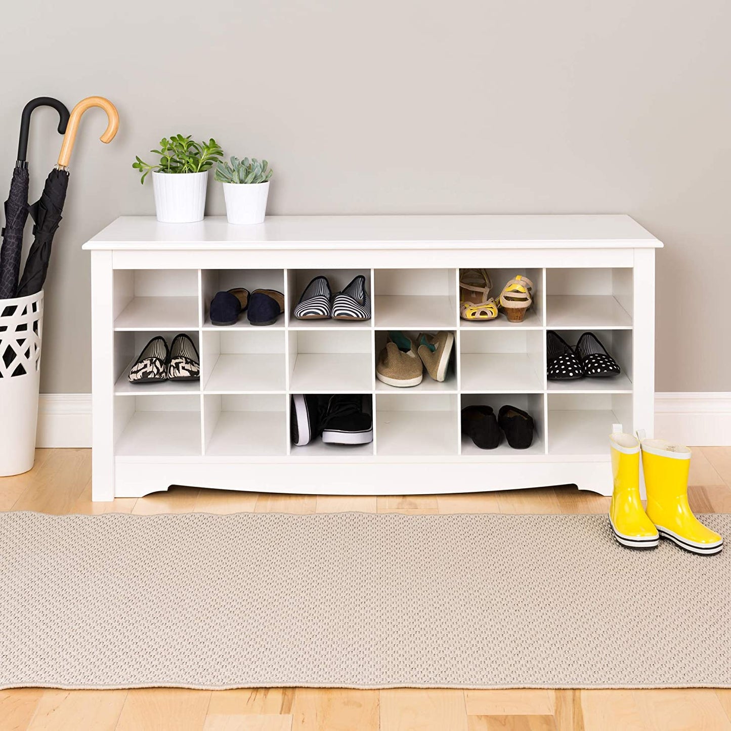 Benches: Entryway Shoe Cubicle Bench