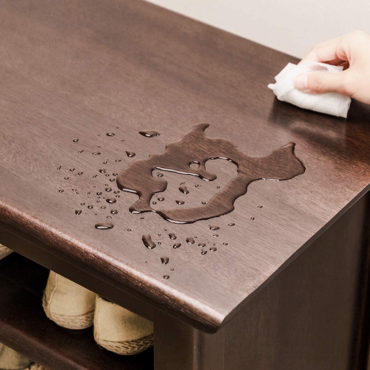 Benches Ideal for Entryway, Living Room, Holds Up to 550 lbs, Dark Brown